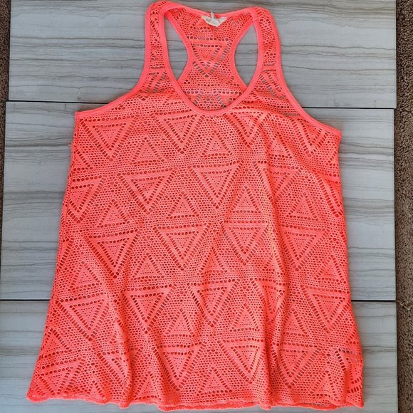 Aeropostale Tops - Aeropostale Hot Pink Coral Mesh Tank